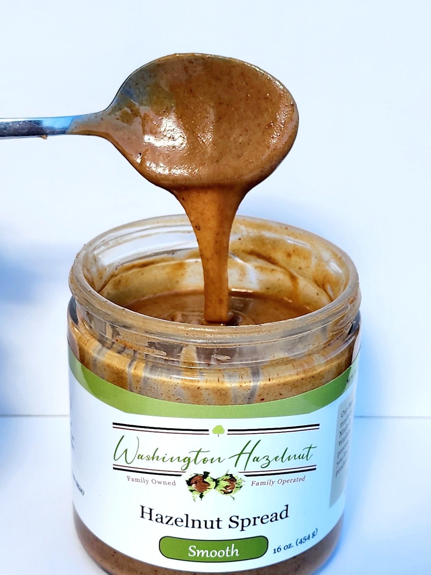 Smooth Hazelnut Spread on spoon